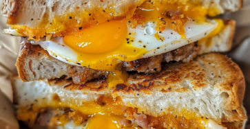 Breakfast Grilled Cheese Sausage Egg