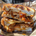 Sweet-Heat Chicken Griddle Melts