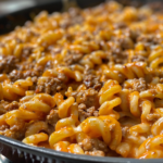 Velveeta Rotel Pasta with Ground Beef and Cream Cheese