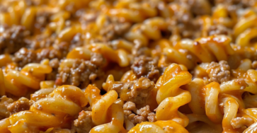 Velveeta Rotel Pasta with Ground Beef and Cream Cheese