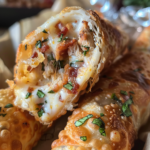 Stuffed Ranch Bacon Chicken Mozzarella Egg Rolls