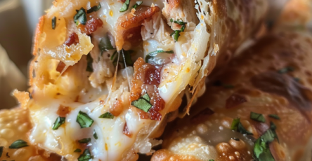 Stuffed Ranch Bacon Chicken Mozzarella Egg Rolls