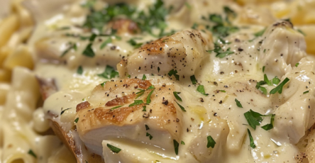 Chicken Alfredo Boats