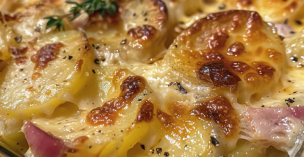 Slow Cooker Scalloped Potatoes and Ham