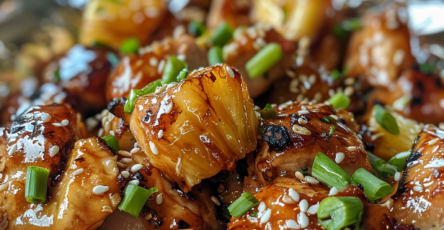 Teriyaki Chicken and Pineapple Foil Packets