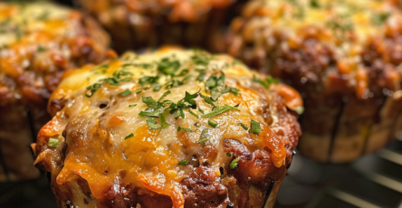 Cheddar-Stuffed Meatloaf Muffins