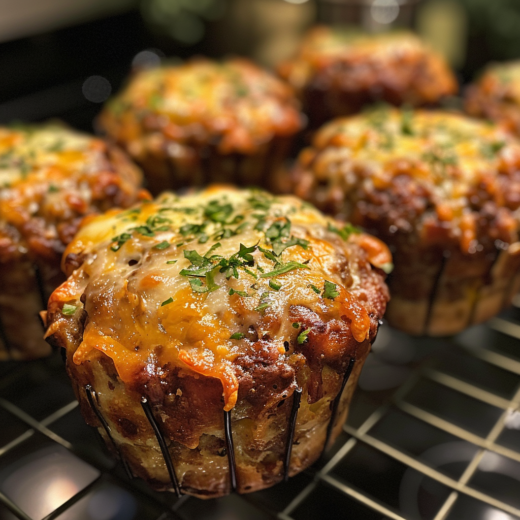 Cheddar-Stuffed Meatloaf Muffins