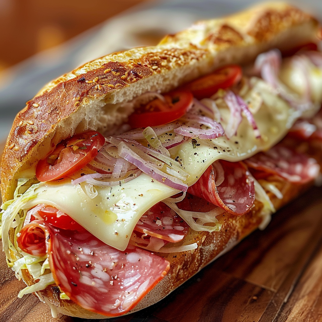 Toasted Italian Sub with Provolone & Salami
