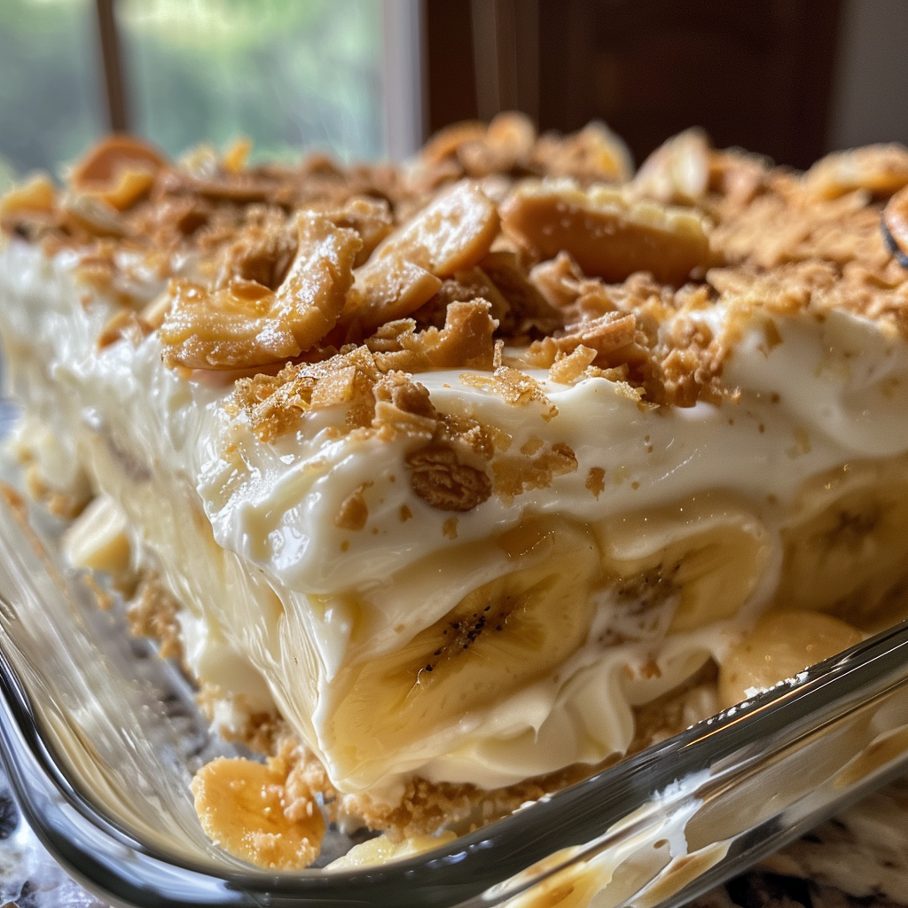 No-Bake Nutter Butter Banana Pudding Lasagna