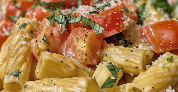Tomato Basil Pasta with Light Ricotta Cream Sauce