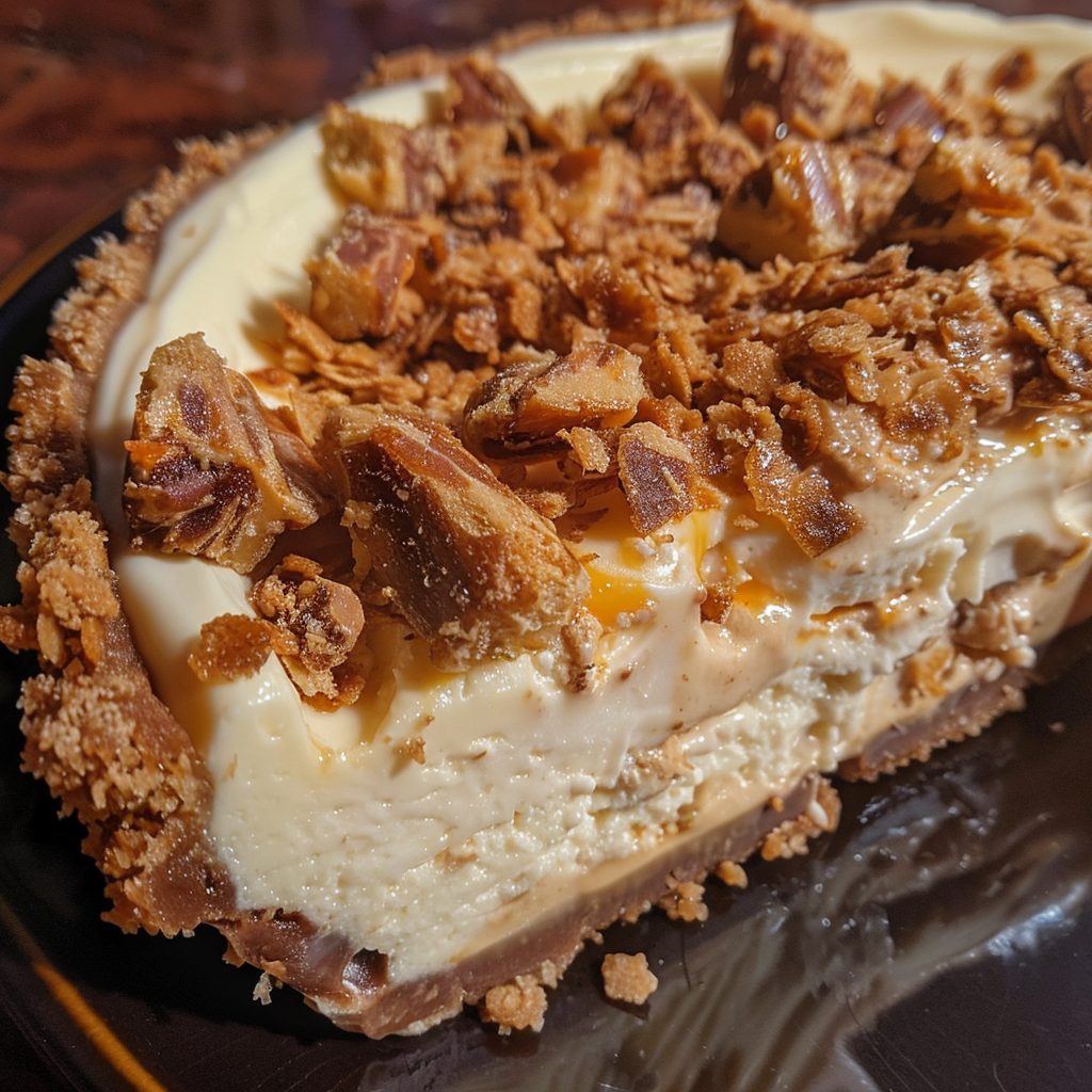 Butterfinger Cheesecake Pie