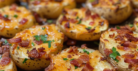 Loaded Potato Rounds with Cheddar and Bacon