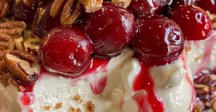 Cherry Pecan Cheesecake Lush