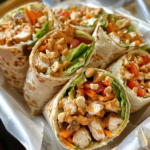 Crunchy Thai Peanut Chicken Wraps