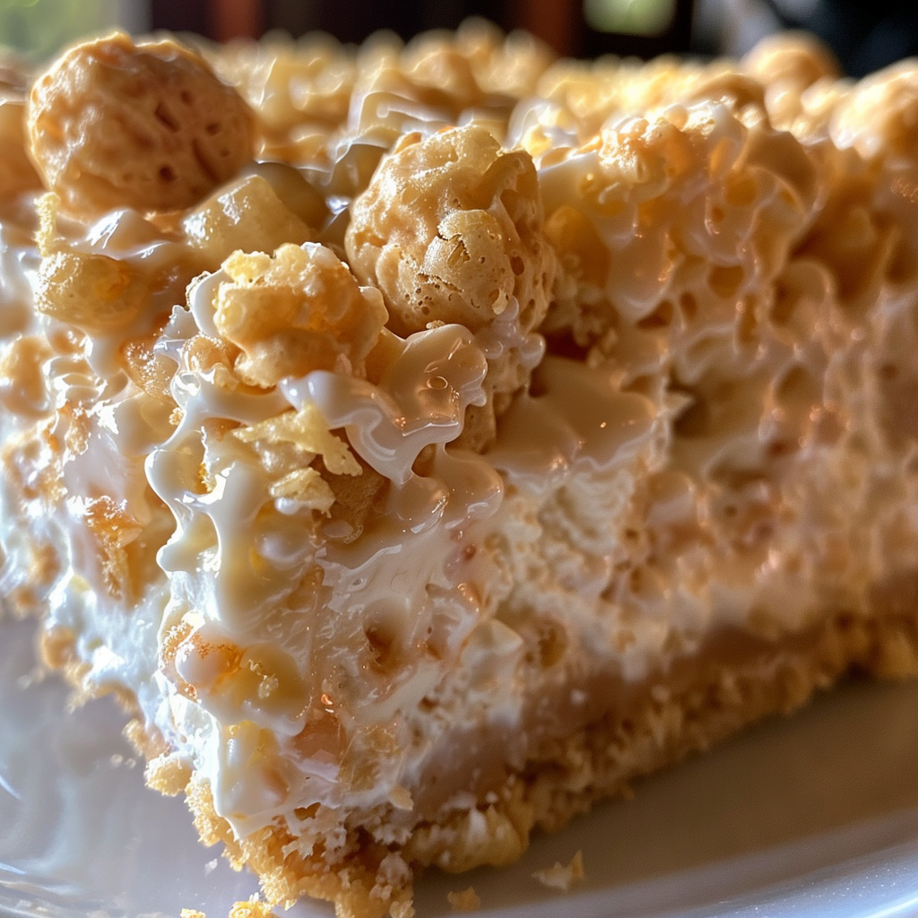 Rice Krispy Treat No-Bake Cheesecake