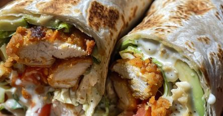 Crispy Chicken Avocado Ranch Wrap