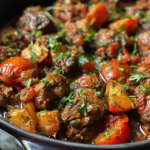 Slow Cooker Tomato Beef Bake