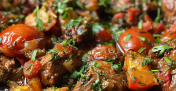 Slow Cooker Tomato Beef Bake