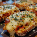 Open-Faced Chicken Parmesan Sandwiches
