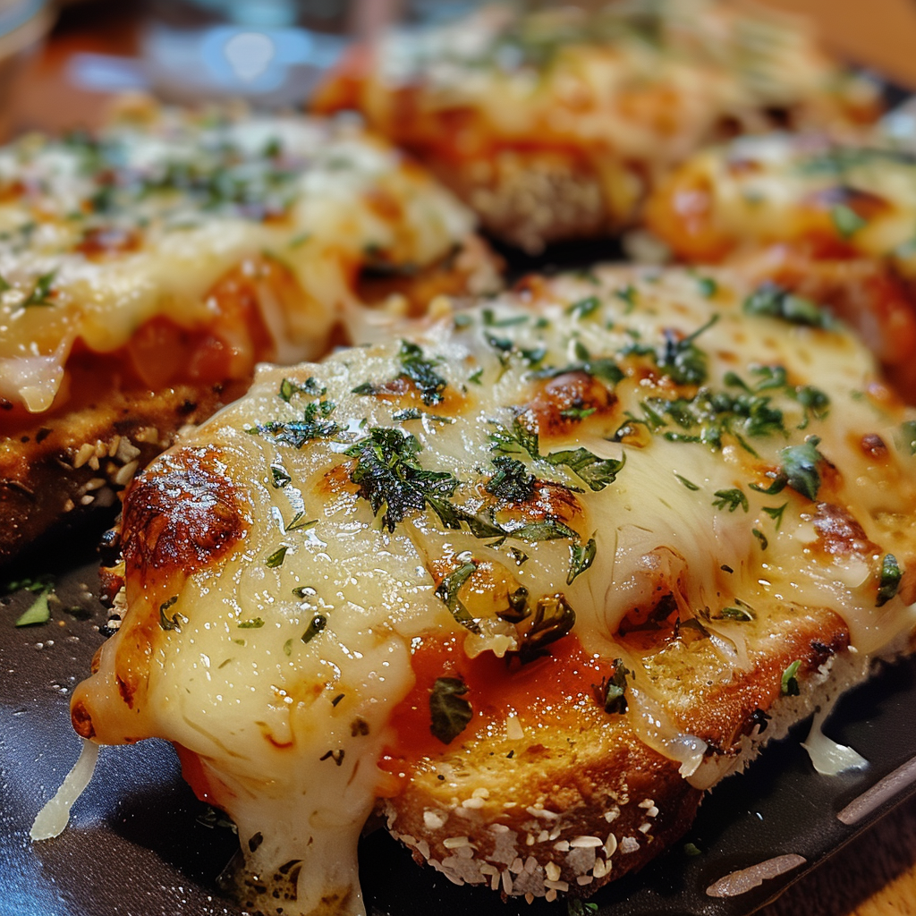 Open-Faced Chicken Parmesan Sandwiches