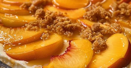Peach Cobbler Cheesecake