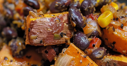 Healthy Sweet Potato Black Bean Bake