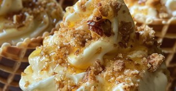 Peach Cobbler Cheesecake Cones