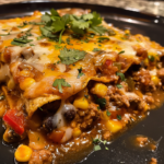 Slow Cooker Beef Enchilada Casserole