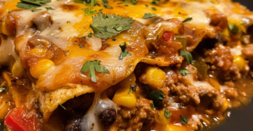 Slow Cooker Beef Enchilada Casserole
