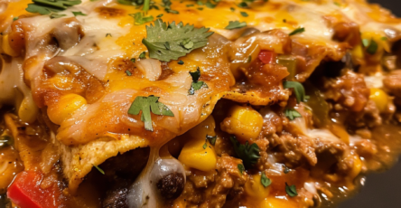 Slow Cooker Beef Enchilada Casserole