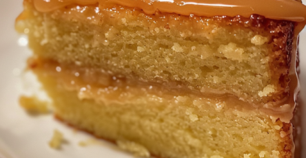 Buttery Buttermilk Cake with Caramel Icing