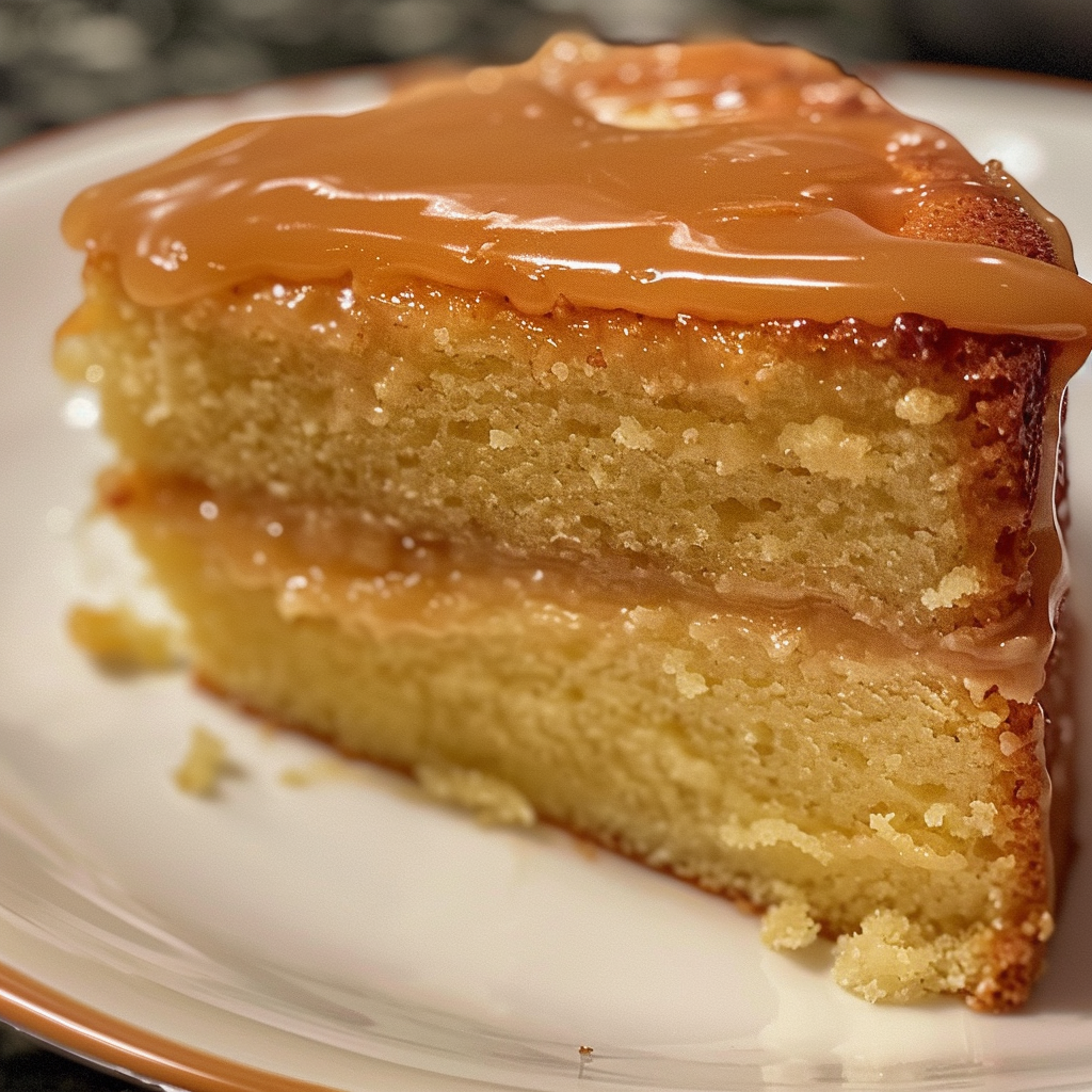 Buttery Buttermilk Cake with Caramel Icing