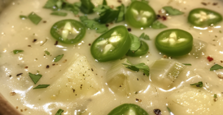 Simple Hatch Green Chile and Potato Soup