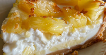 No-Bake Pineapple Cheesecake Pie