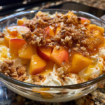 Peach Cobbler Cheesecake Fruit Salad