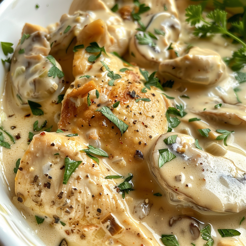 5-Ingredient Slow Cooker Retro Cream Chicken