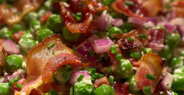 Incredible Creamy Bacon Pea Salad