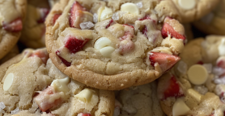 Strawberry White Chocolate Cake Mix Cookies