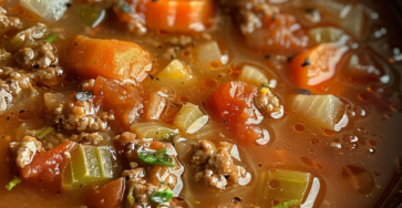 Hearty Classic Ground Beef and Vegetable Soup