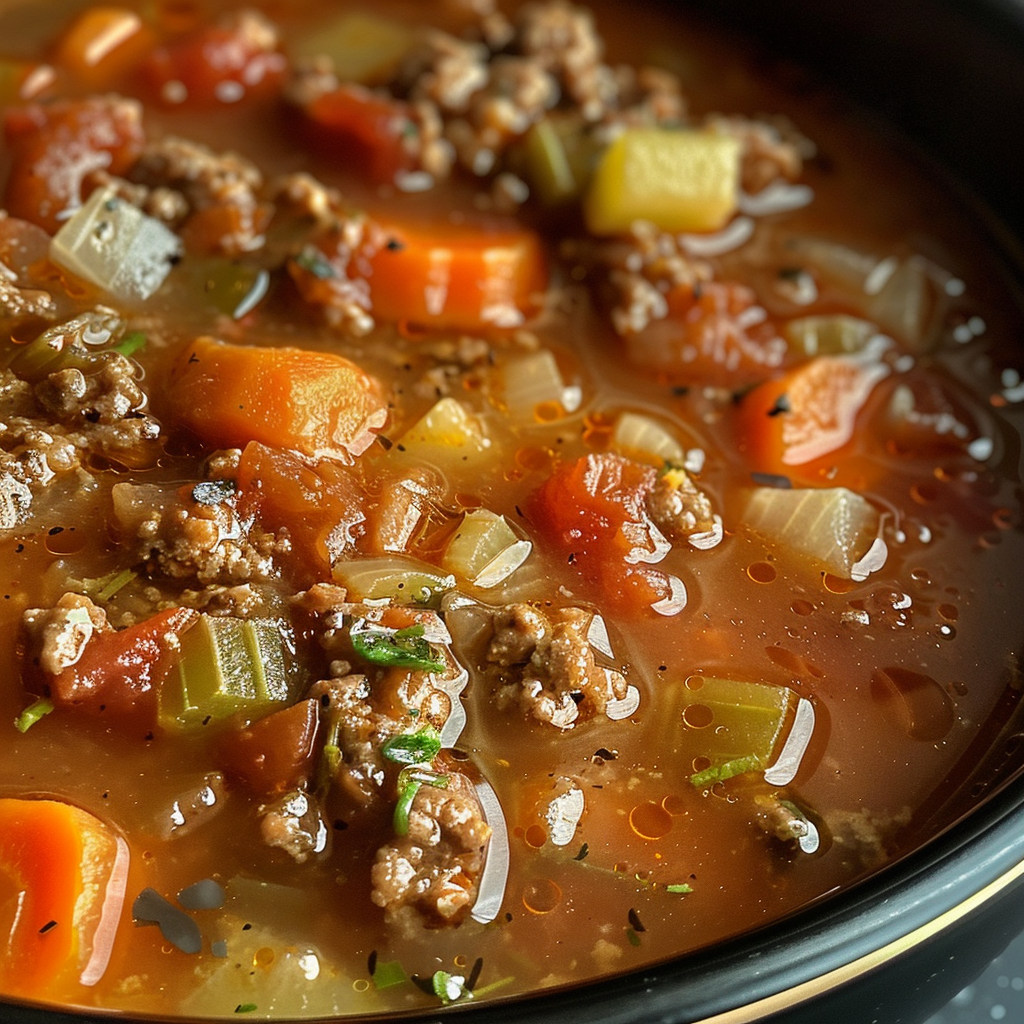 Hearty Classic Ground Beef and Vegetable Soup