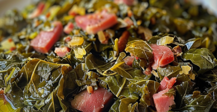 Collard Greens with Smoked Ham Hocks