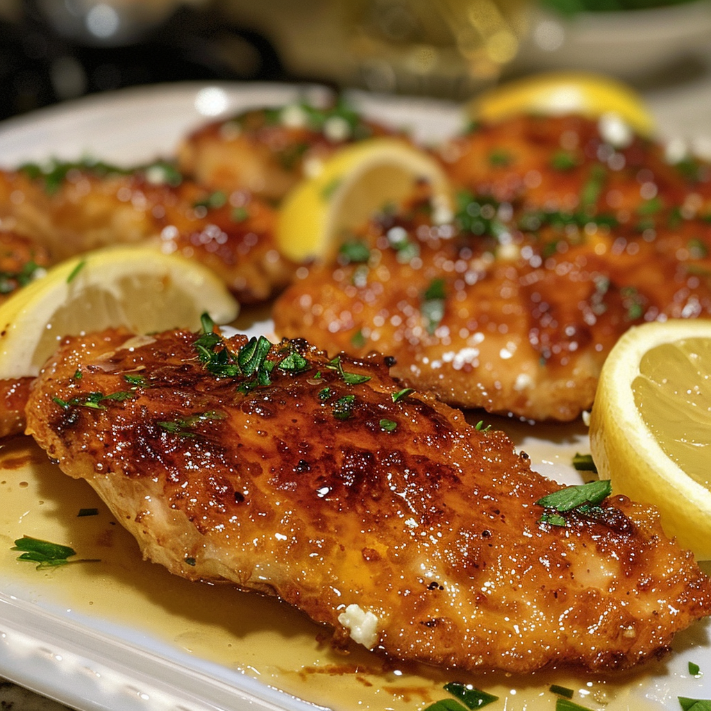 Crispy Baked Hot Honey Lemon Feta Chicken Cutlets