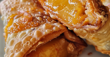 Peach Cobbler Egg Rolls