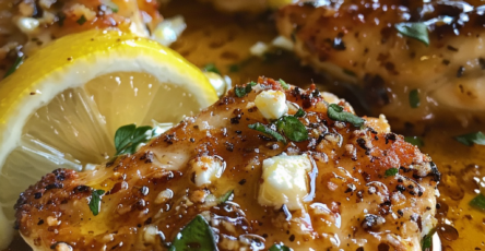 Crispy Baked Hot Honey Lemon Feta Chicken Cutlets