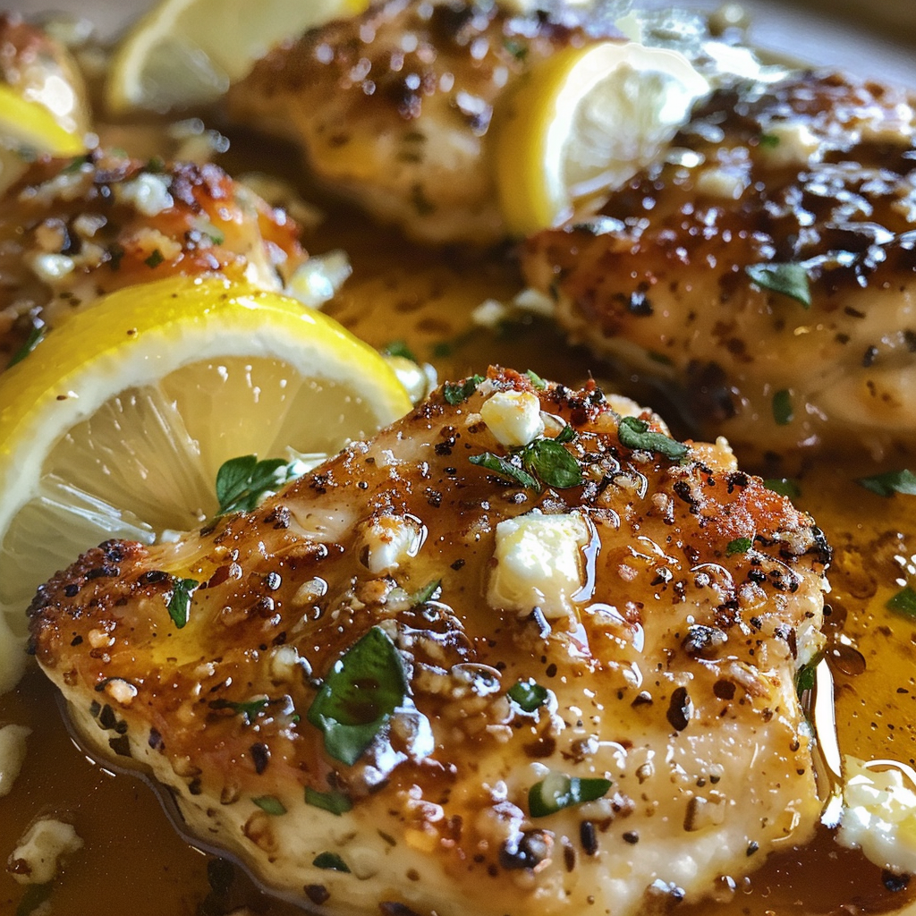 Crispy Baked Hot Honey Lemon Feta Chicken Cutlets