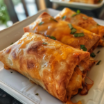 Crispy Fried Chimichangas with Queso