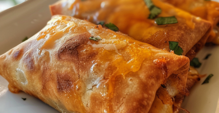 Crispy Fried Chimichangas with Queso