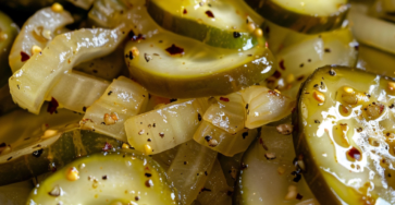 Cucumber Onion Fire Pickles