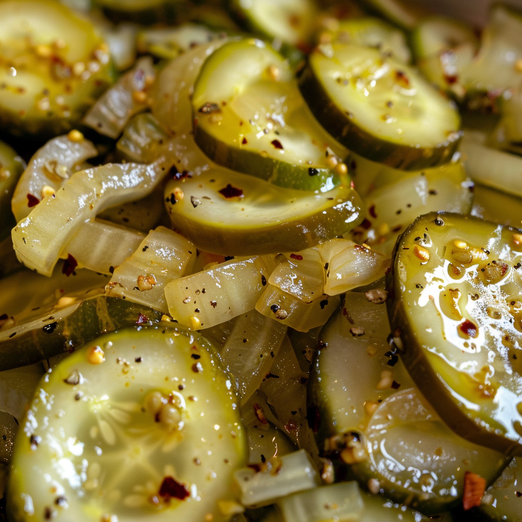 Cucumber Onion Fire Pickles