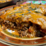 Slow Cooker Beef Enchilada Casserole